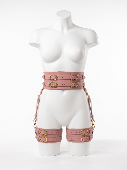 MOMO LEATHER HARNESS SET & STOCKINGS